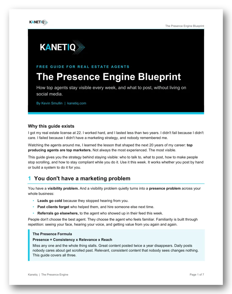 The Presence Engine Blueprint cover