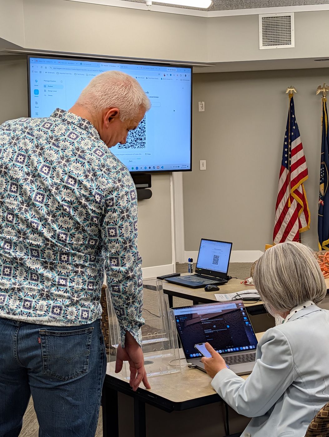 One-on-one help during the workshop