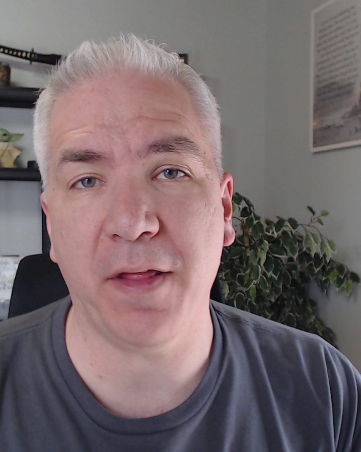 Kevin Smullin recording a video
